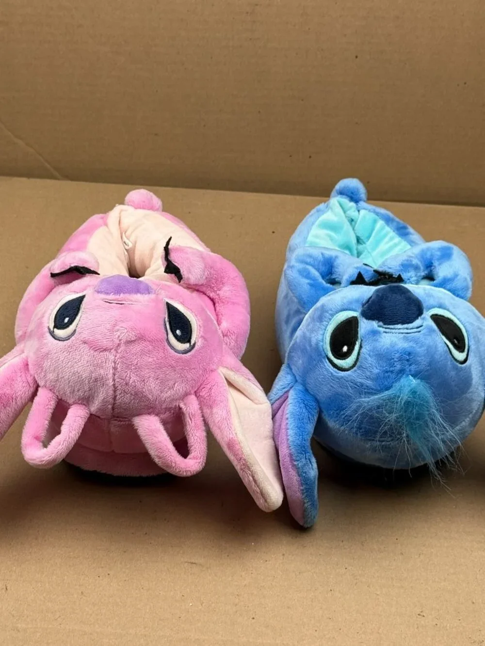 Disney Lilo & Stitch & Angel Plush Slippers Kids Character House Shoes Size M